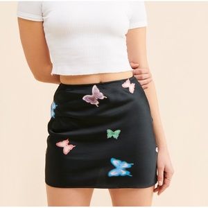 Lisa Says Gah Michelle Butterfly Mini Skirt